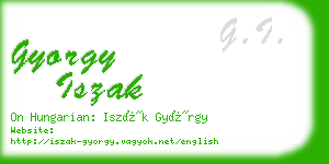 gyorgy iszak business card